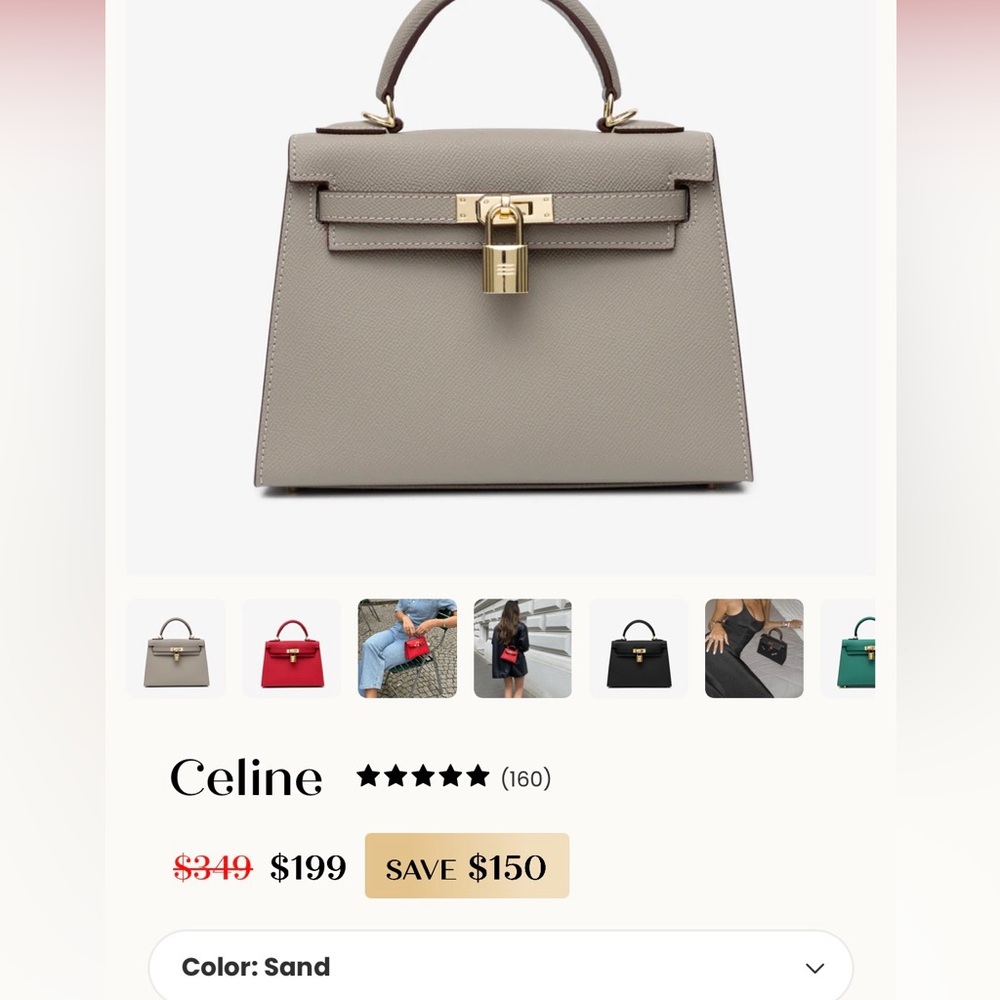 Retail $349 Classic Leather Handbag Size 25 cm - Picture 2 of 8